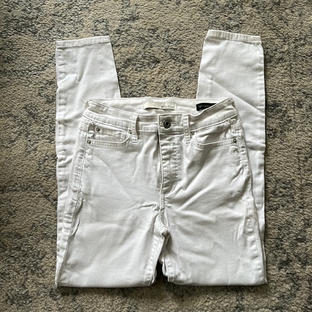 ELLA MOSS White stretchy skinny jeans size 25